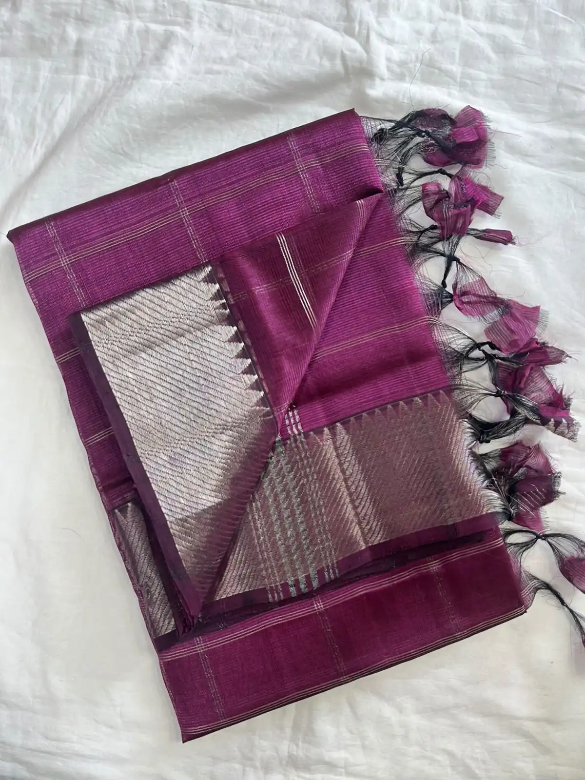Mangalagiri handloom pattu by cotton silk saree